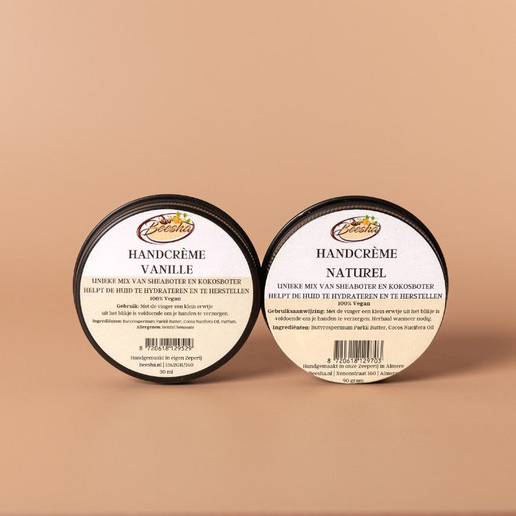 Beesha handcreme in pot, natuurlijke handverzorging