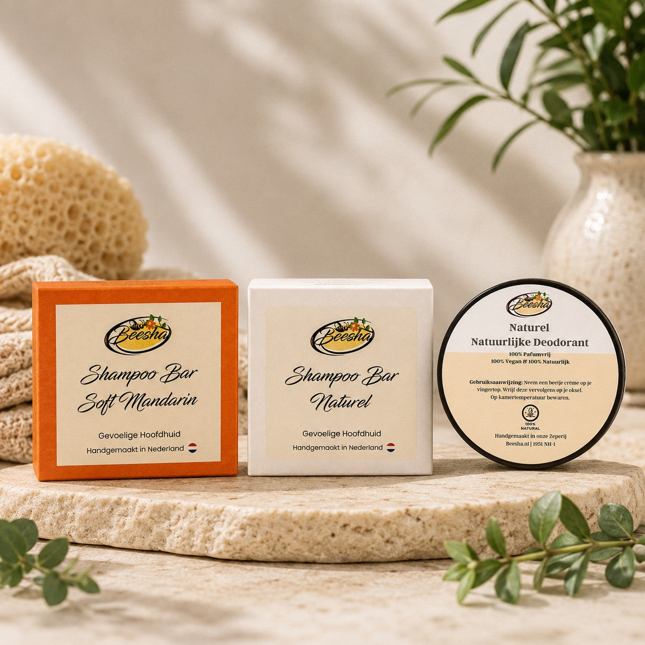Beesha producten zonder parfum voor de gevoelige huid
