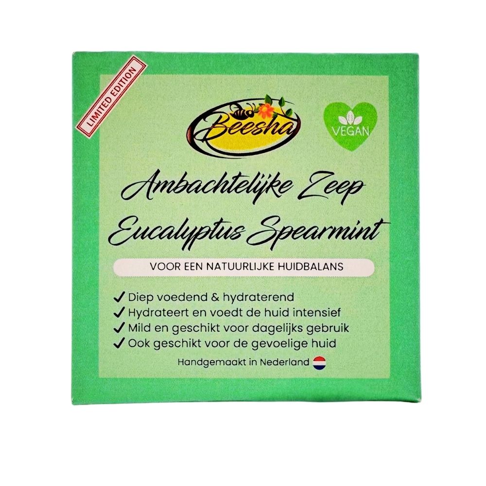 Beesha ambachtelijke zeep Eucalyptus & Spearmint — handgemaakte zeep in doosje
