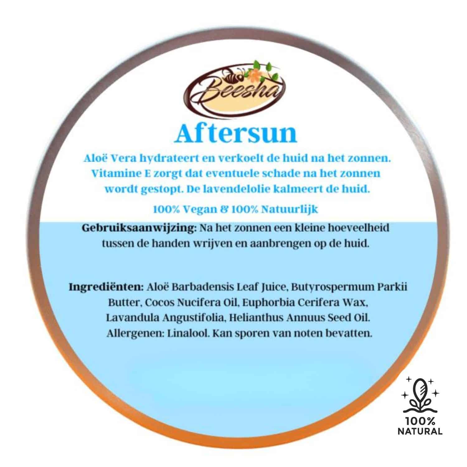 Beesha aftersun 100 ml, verkoelende verzorging na het zonnen