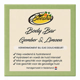Beesha Body Bar Gember & Limoen — vaste bodywash in doosje