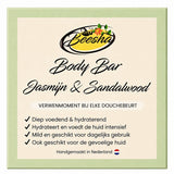 Beesha Body Bar Jasmijn & Sandalwood — vaste bodywash in doosje