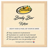 Beesha Body Bar Kokos — vaste bodywash in doosje