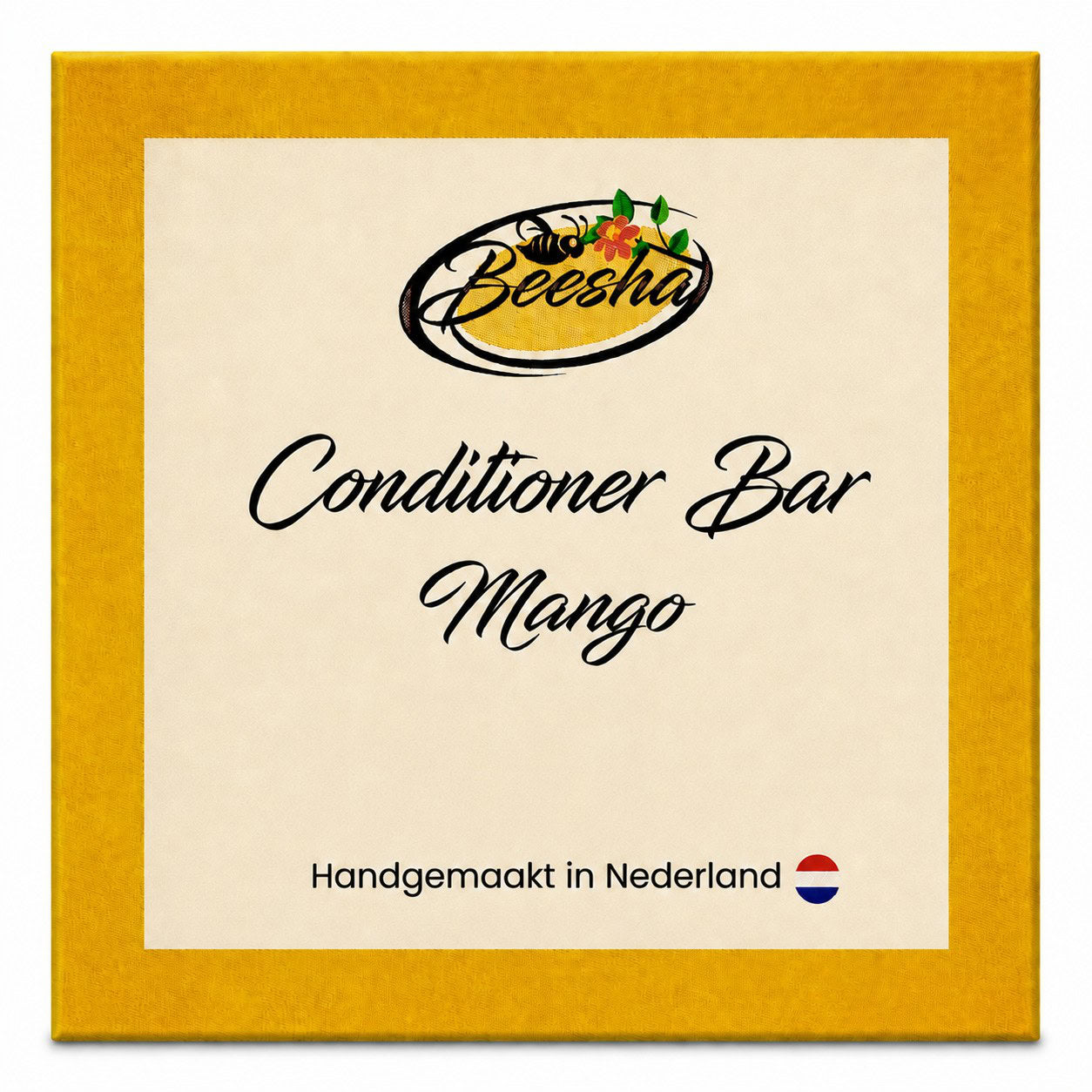 Beesha Conditioner Bar Mango — vaste conditioner in doosje