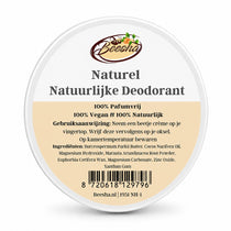 Beesha natuurlijke deodorant Naturel in blikje, deodorantcrème zonder parfum