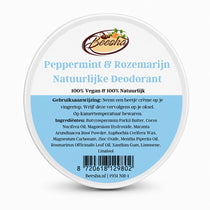 Beesha natuurlijke deodorant Peppermint & Rozemarijn in blikje