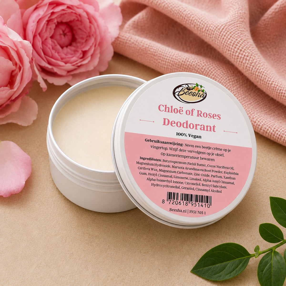 Sfeerfoto van Beesha deodorant Chloe of Roses