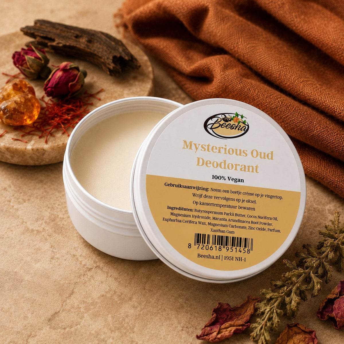Sfeerfoto van Beesha deodorant Mysterious Oud