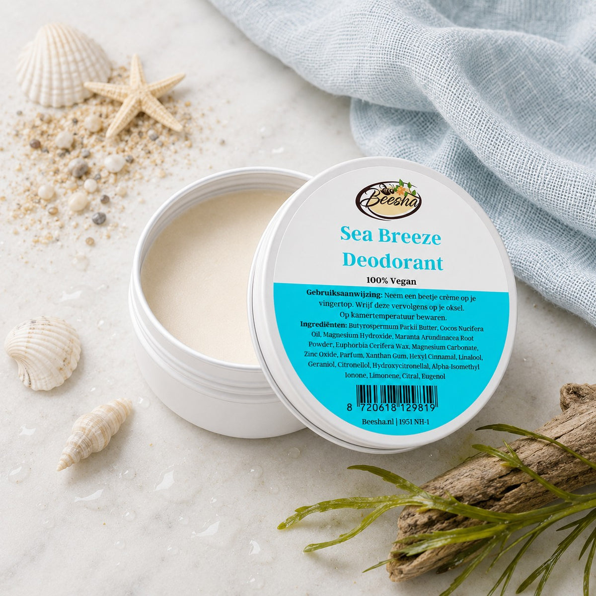 Sfeerfoto van Beesha deodorant Sea Breeze