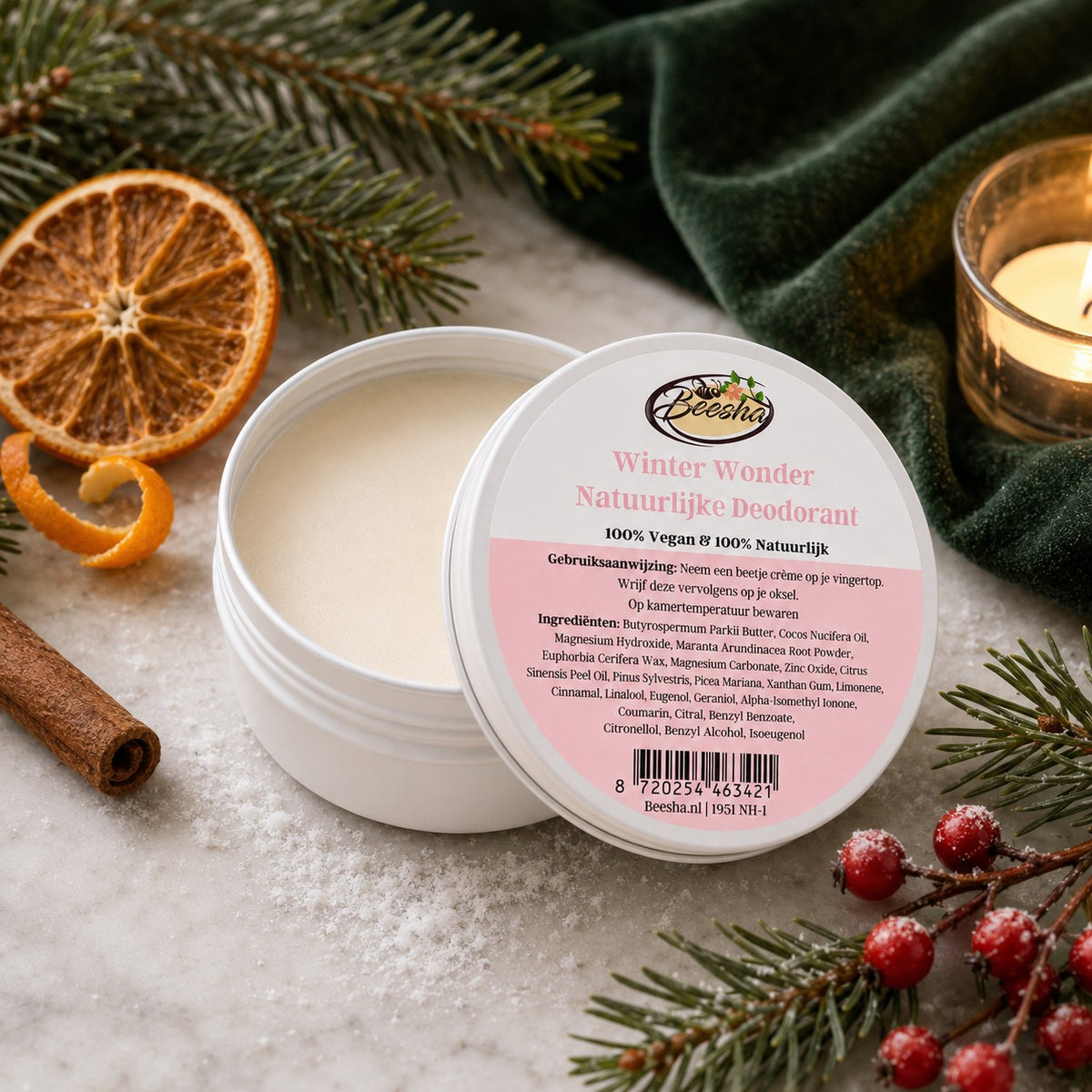 Sfeerfoto van Beesha deodorant Winter Wonder