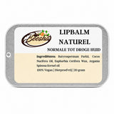 Beesha lippenbalsem Naturel in blikje, lipverzorging zonder parfum