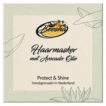 Beesha Haarmasker Protect & Shine met avocado-olie in pot