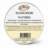 Beesha Handcrème Naturel in pot, natuurlijke handcrème zonder parfum
