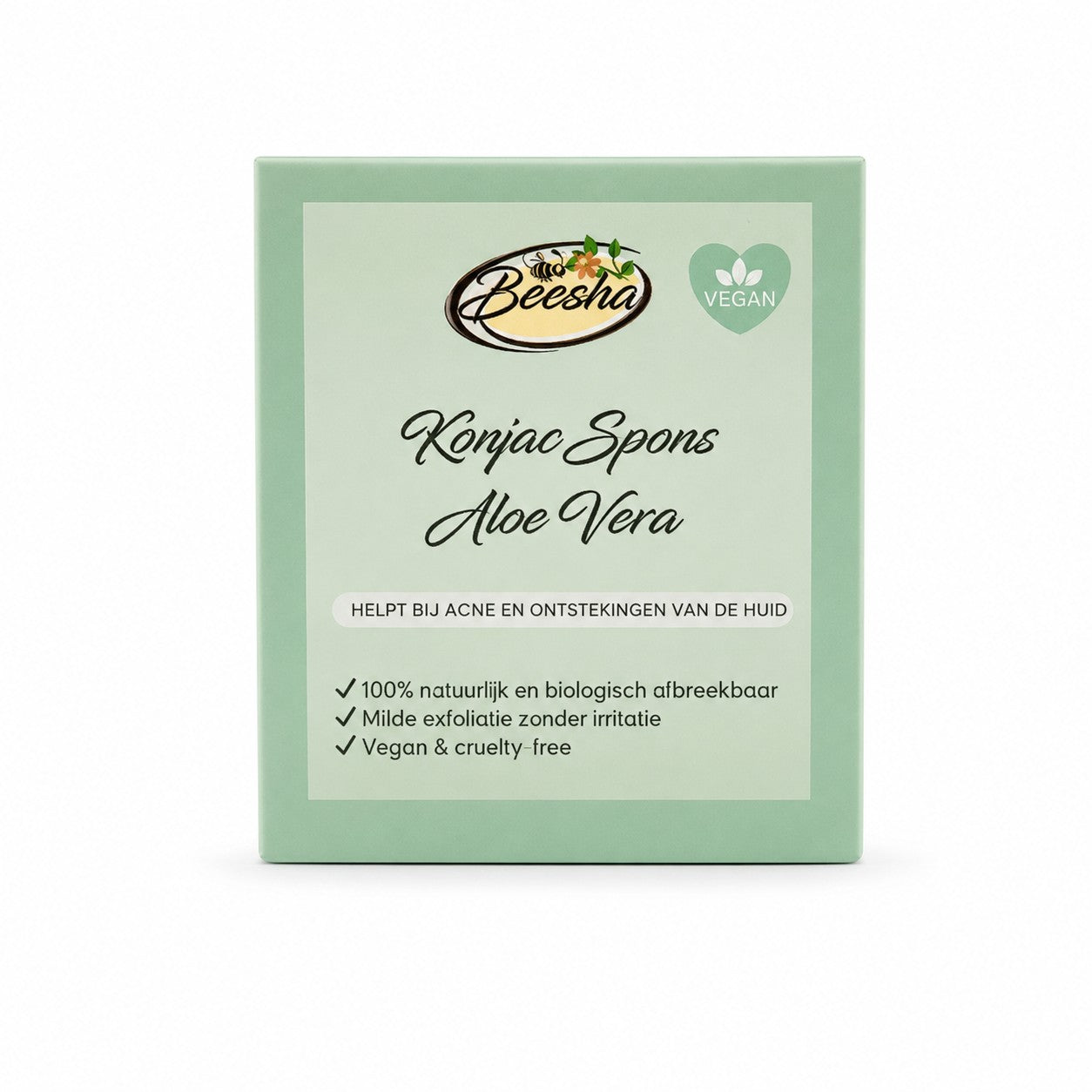 Beesha konjac spons met aloë vera voor het reinigen van het gezicht