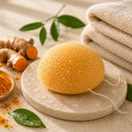 Sfeerfoto van de Beesha konjac spons Turmeric