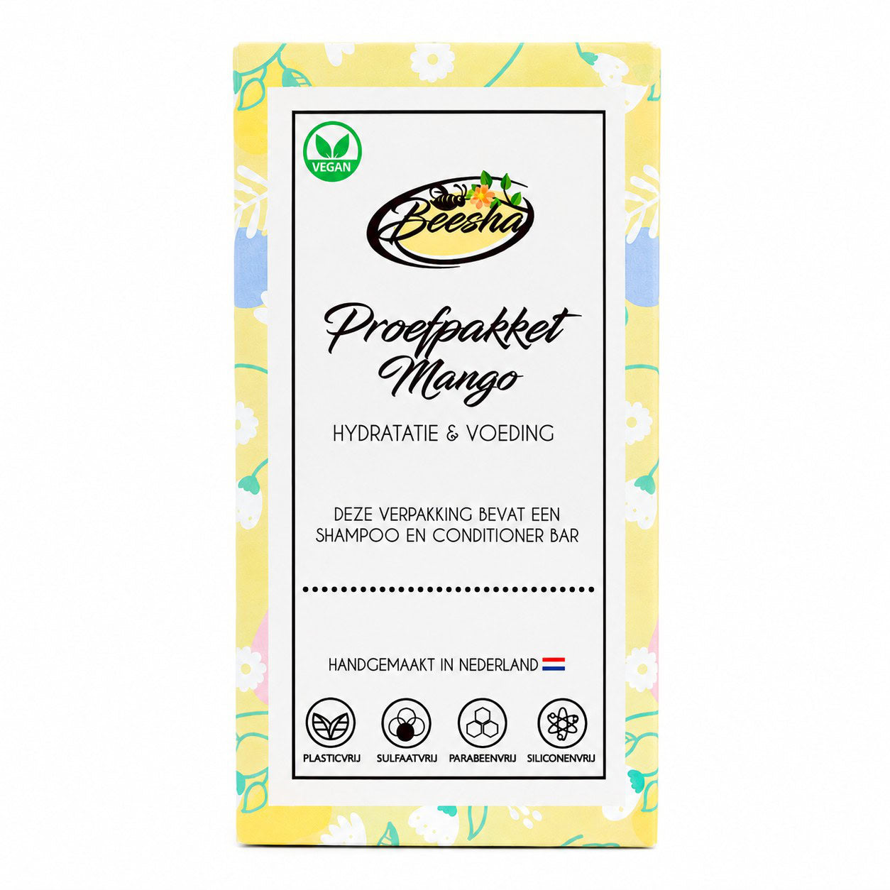 Beesha proefpakket Mango duo met shampoo bar en conditioner bar
