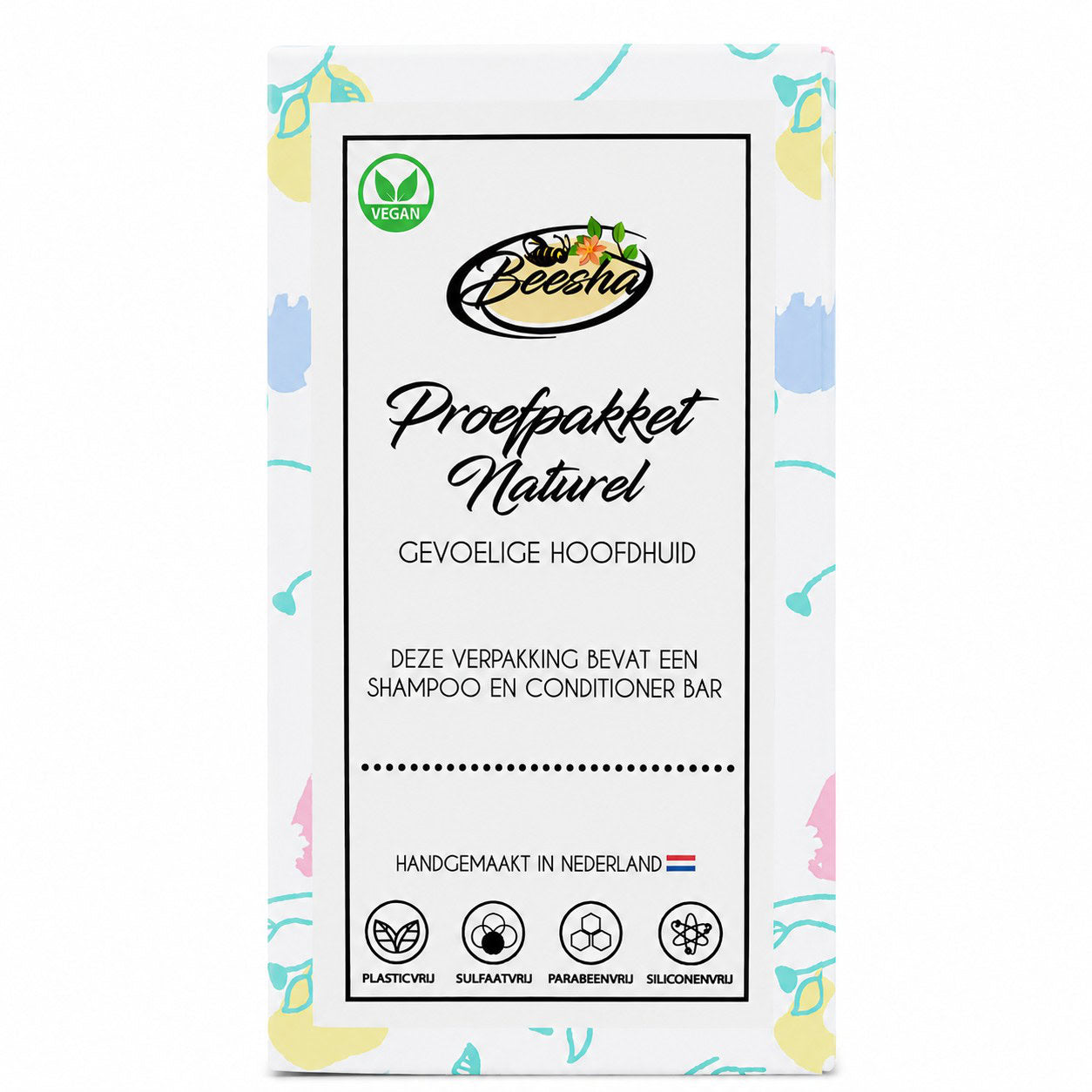Beesha proefpakket Naturel duo met shampoo bar en conditioner bar