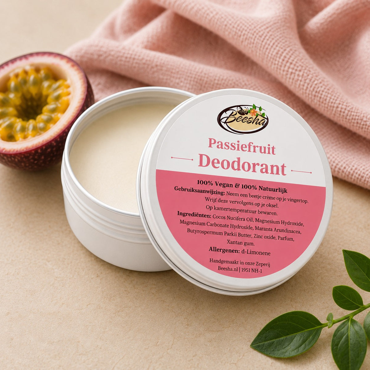 Sfeerfoto van Beesha deodorant Passiefruit