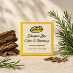 Sfeerfoto van Beesha Shampoo Bar Cedar & Rosemary, vaste shampoo