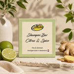 Sfeerfoto van Beesha Shampoo Bar Citrus & Spice, vaste shampoo