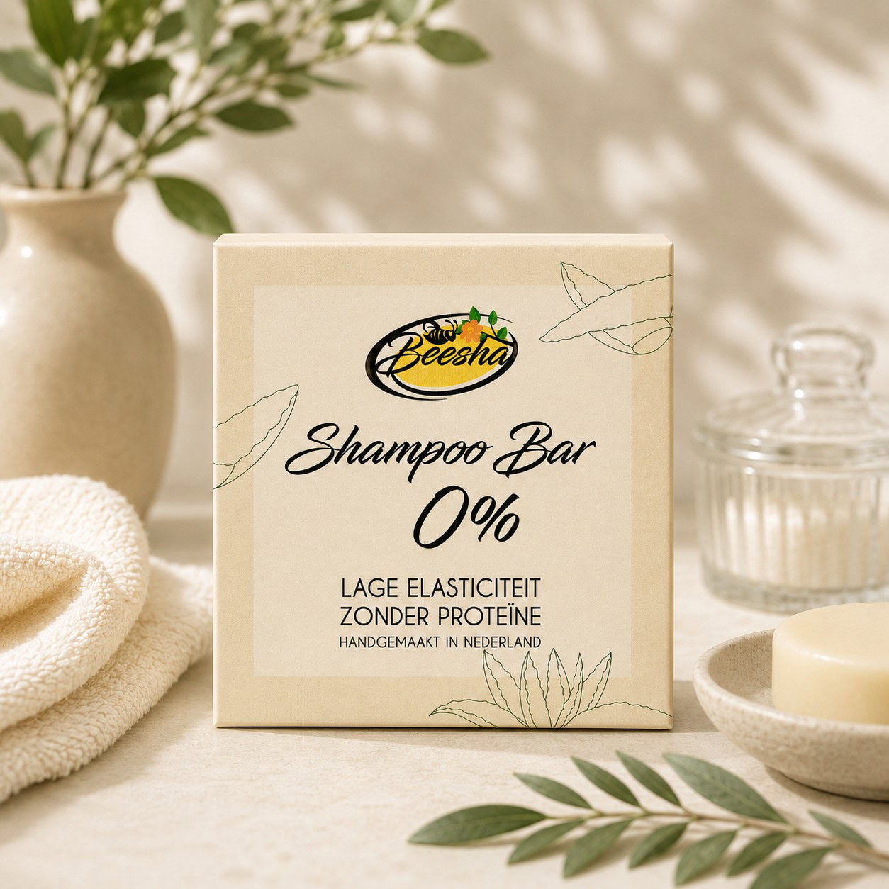 Sfeerfoto van Beesha Shampoo Bar 0%, vaste shampoo