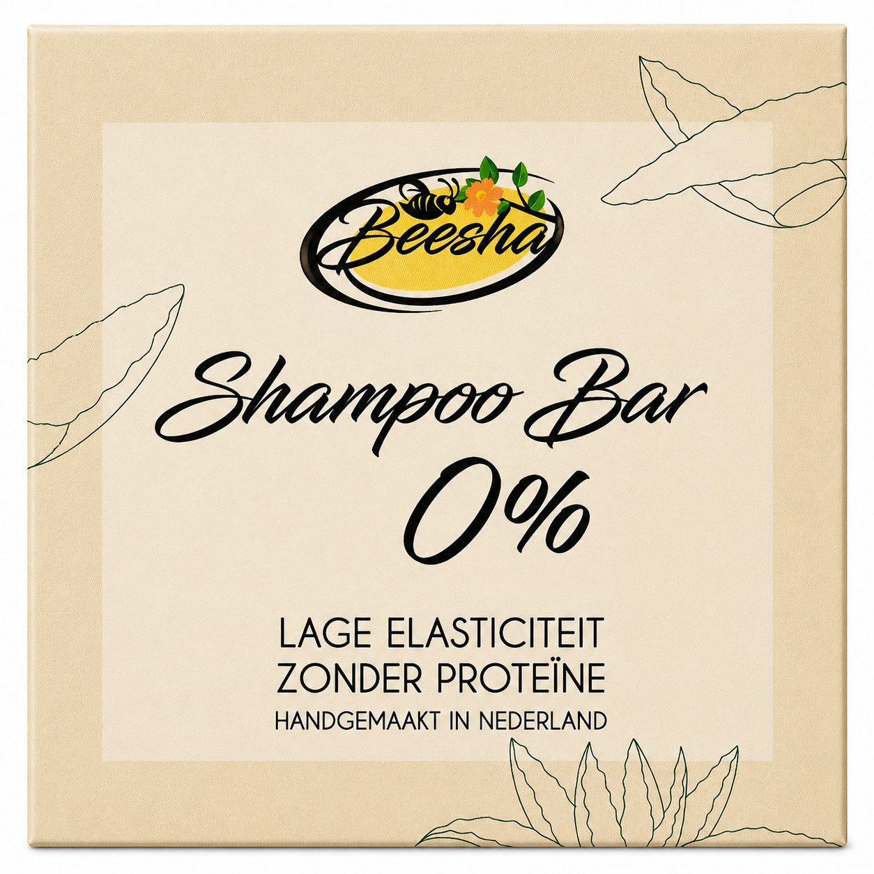 Beesha Shampoo Bar 0% — vaste shampoo zonder toevoegingen in doosje