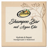Beesha Shampoo Bar Hydrate & Repair — vaste shampoo met arganolie in doosje