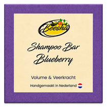 Beesha Shampoo Bar Blueberry — vaste shampoo in doosje