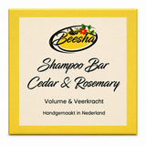 Beesha Shampoo Bar Cedar & Rosemary — vaste shampoo in doosje