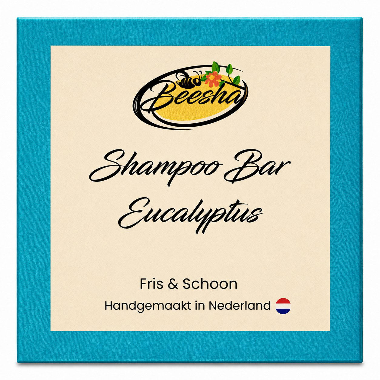 Beesha Shampoo Bar Eucalyptus — vaste shampoo in doosje