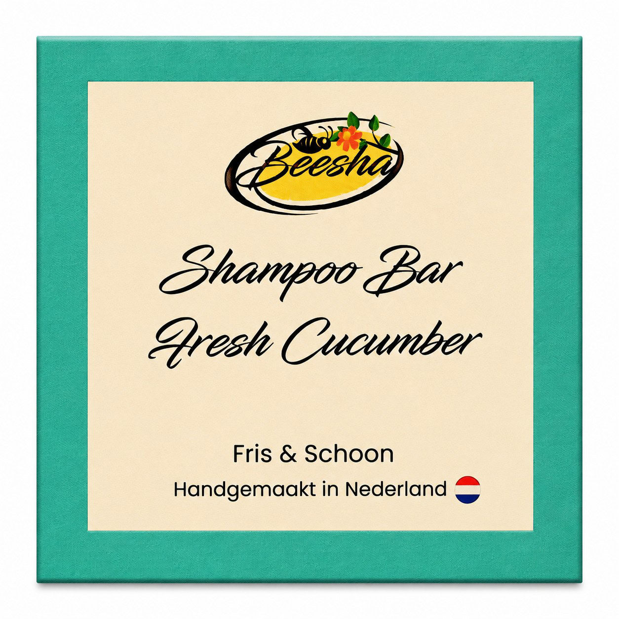 Beesha Shampoo Bar Fresh Cucumber — vaste shampoo in doosje