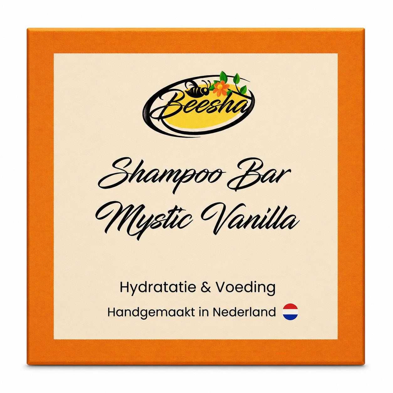 Beesha Shampoo Bar Mystic Vanilla — vaste shampoo in doosje