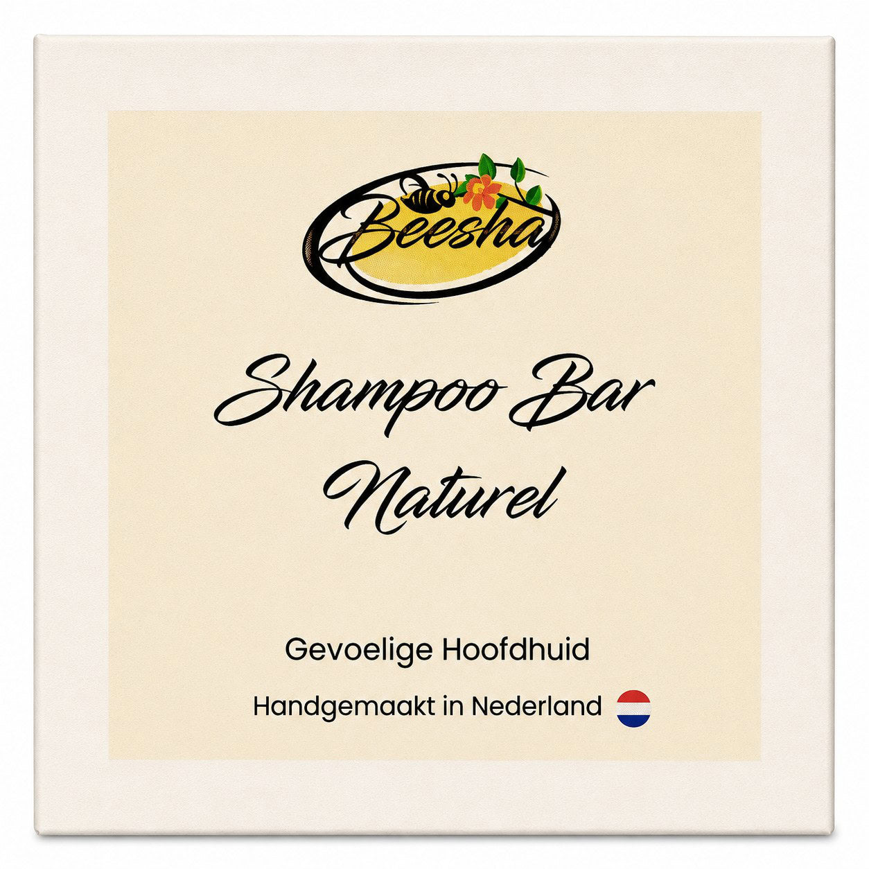 Beesha Shampoo Bar Naturel — vaste shampoo zonder parfum in doosje