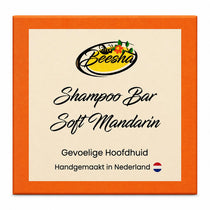 Beesha Shampoo Bar Soft Mandarin — vaste shampoo in doosje