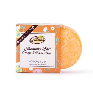 Beesha Shampoo Bar Orange Warm Ginger Doosje