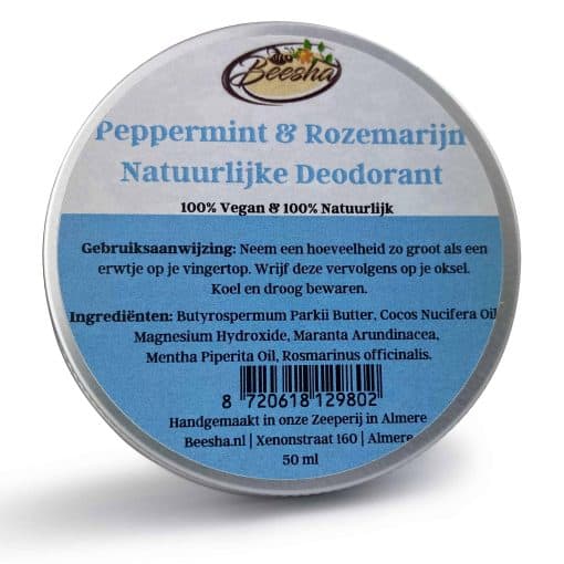 Beesha Natuurlijke Deodorant Peppermint Rozemarijn