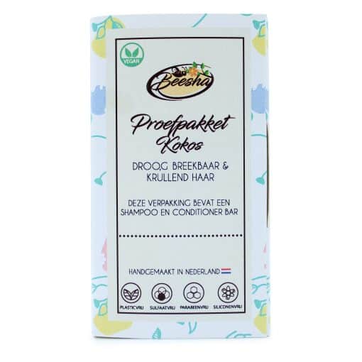 Beesha Proefpakket Duo Shampoo Conditioner Doosje Kokos