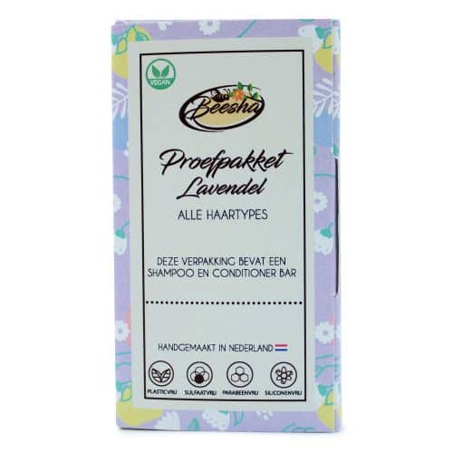 Beesha Proefpakket Duo Shampoo Conditioner Doosje Lavendel