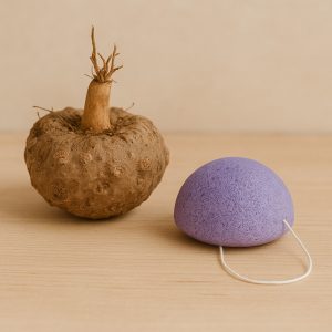 Alternative view of Konjac spons Lavendel